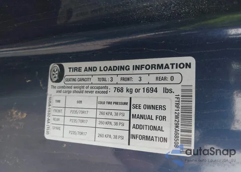 2009 Ford F-150 Stx/Xl/Xlt из США, поврежденный, VIN 1FTRF12W29KA68508